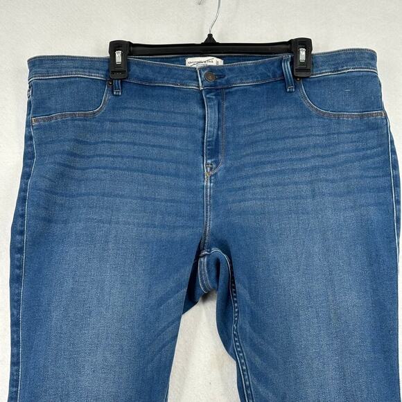 Abercrombie & Fitch The Jean Legging Mid Rise Jeans Size 36 Short Stretch Denim - Picture 2 of 11